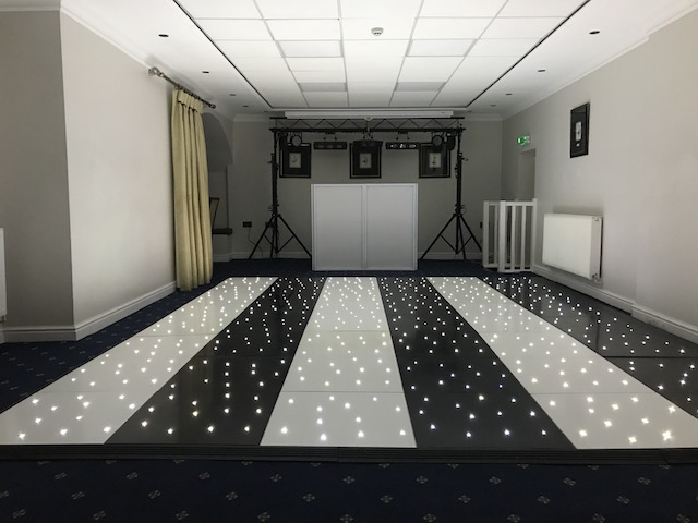 Black & White Striped LED Starligt Dance Floor
